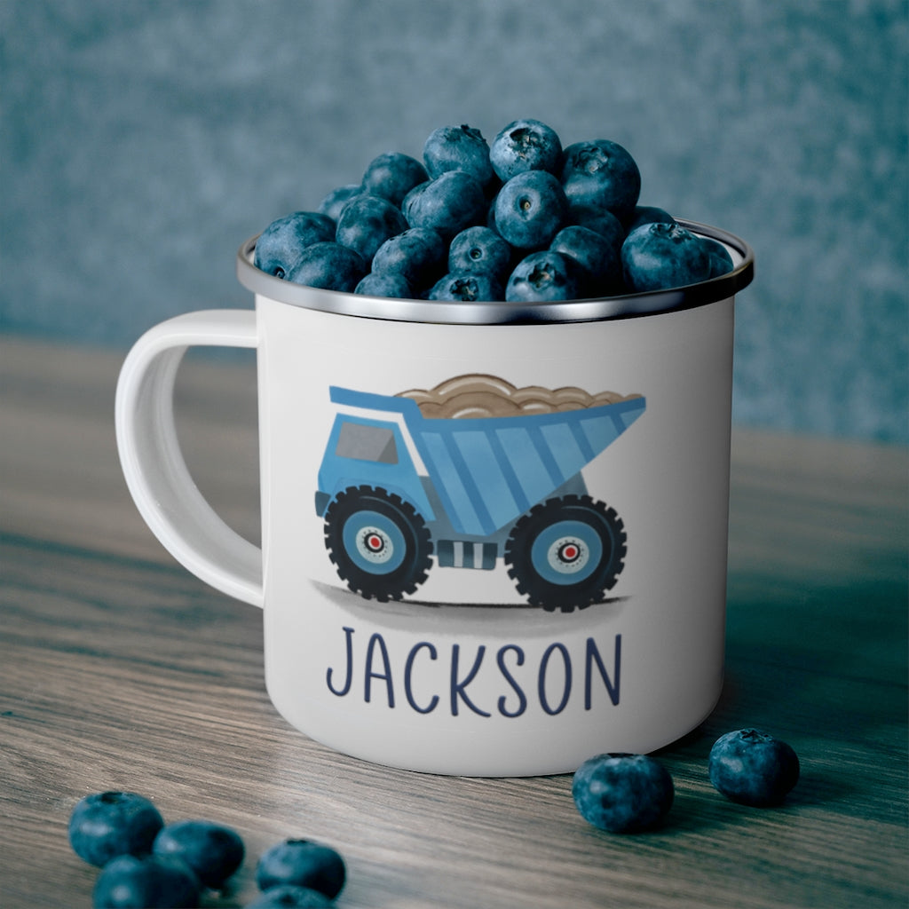 xiong Custom Name Truck Children's Enamel Campfire Mug VI