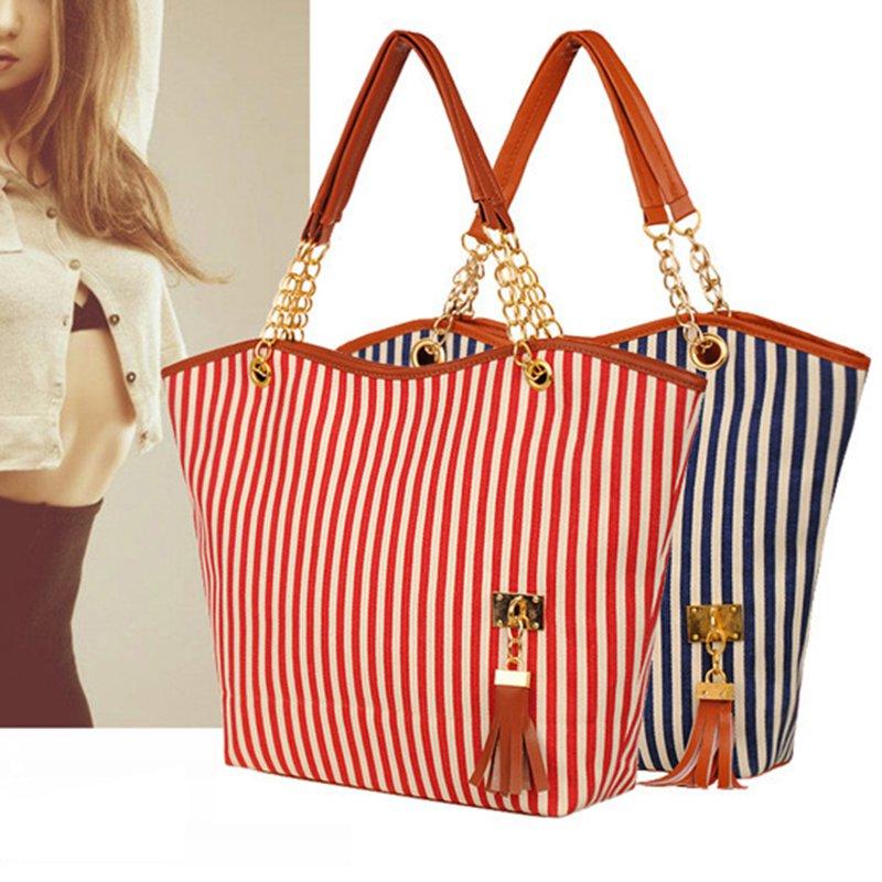 Stripe Pattern Elegant Stylish Dating Handbag For Women