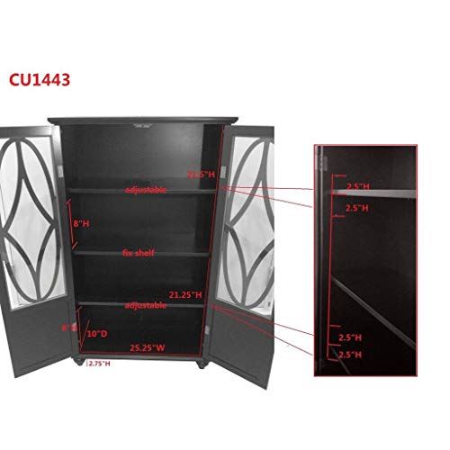 K and B Furniture Co Inc Wood Curio Cabinet