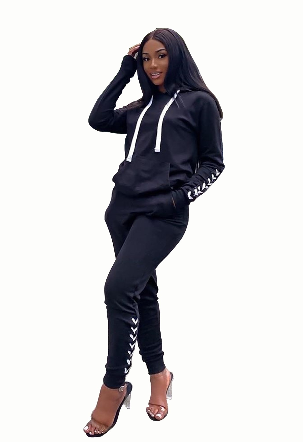 Blank Strings Long Sleeve Sweat Suit