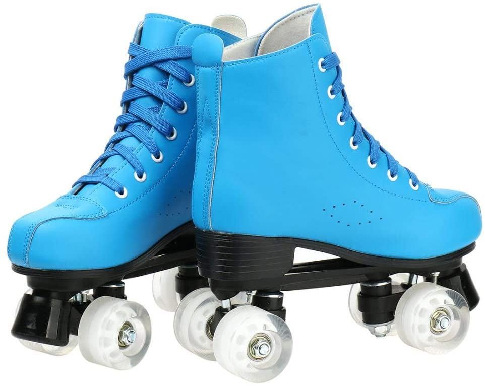 Gets Women��s Roller Skates PU Leather High-top Roller Skates, 37-US: 6 / pink