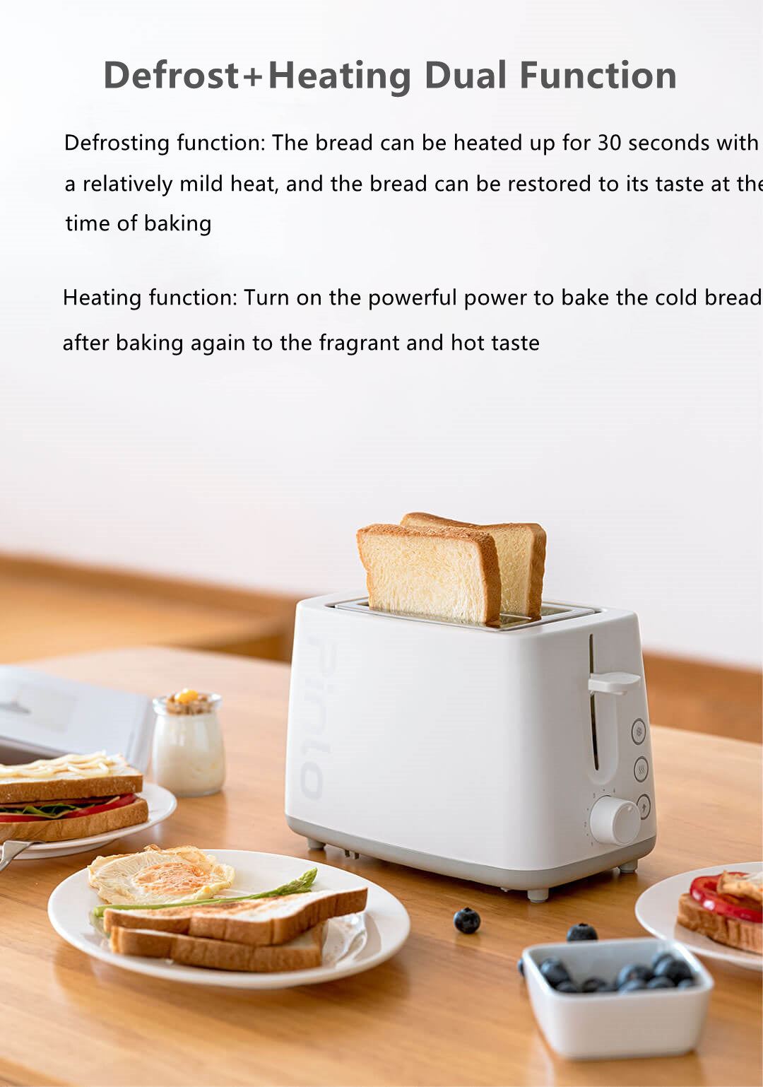 Bread Machine Household Toaster Multi-function Breakfast Machine Automatic Defrosting Heating Double Toaster
