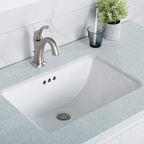 Elavo Bathroom Undermount Sink, 21 Inch, 24 Inch , White