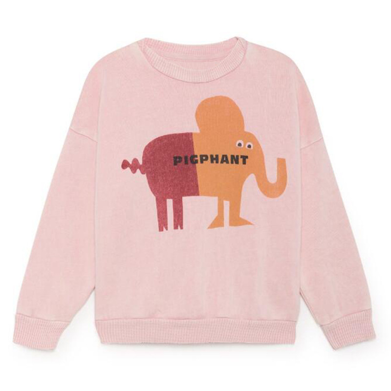 Toddler Girl Pink Elephant Long Sleeve Sweatshirt