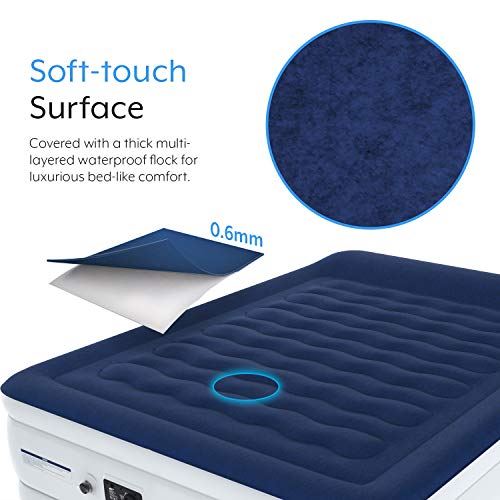 Active Era Luxury Queen Air Mattress w/ Built in Pump & Raised Pillow / Height 22���