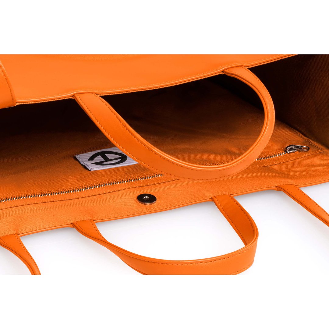 Large Orange Shopping Bag
