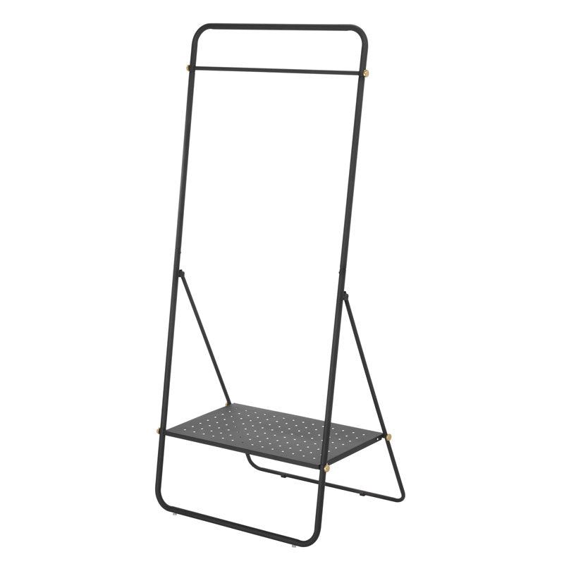 iDesign Arlo Folding Rack in Matte Black and Brass