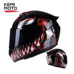 Motorcycle Helmet Racing Motocross Moto Helmets Full Face Helmets Flip Up Moto Black Adult Motorbike Street Touring Cool Rider