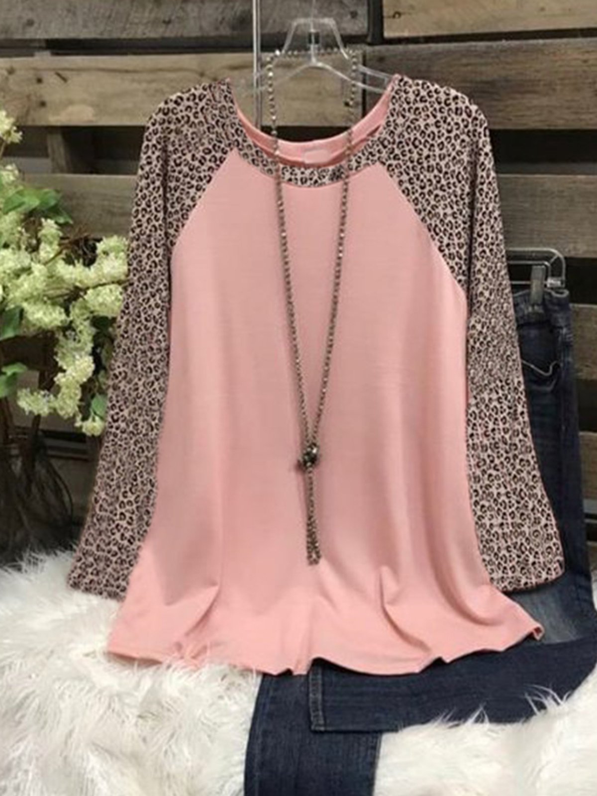 Long Sleeve Cotton-Blend Shirts & Tops