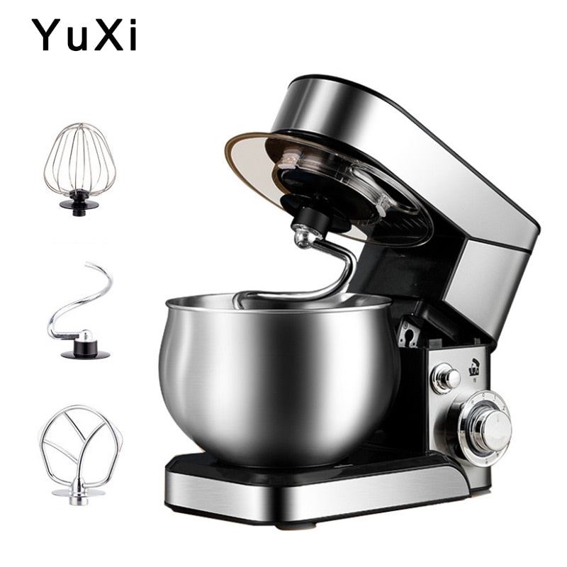 Electric Stand Food Mixer Stainless Steel Chef Machine 5L Bowl Cream Blender Knead Dough