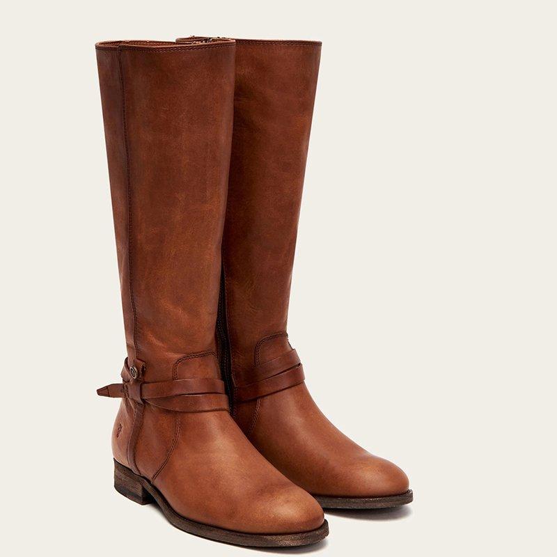 Women's Low Heel Casual Zipper Long Boots