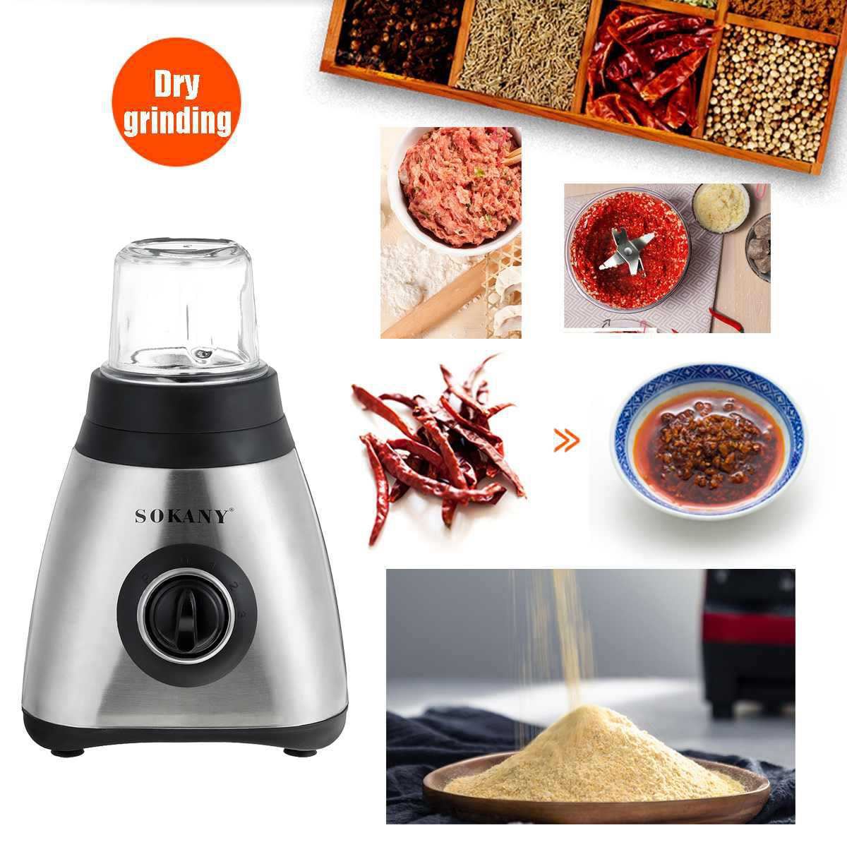 Powerful Stationary Heavy Duty Blender Smoothies Multifunctional