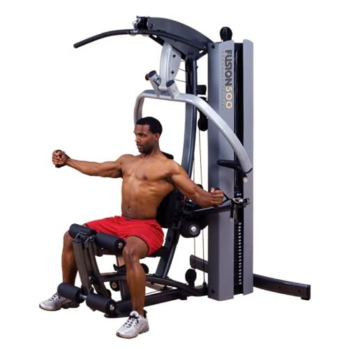 Body-Solid Fusion 500 Home Gym with 210-Pound Weight, for Men and Women Exercise- Black