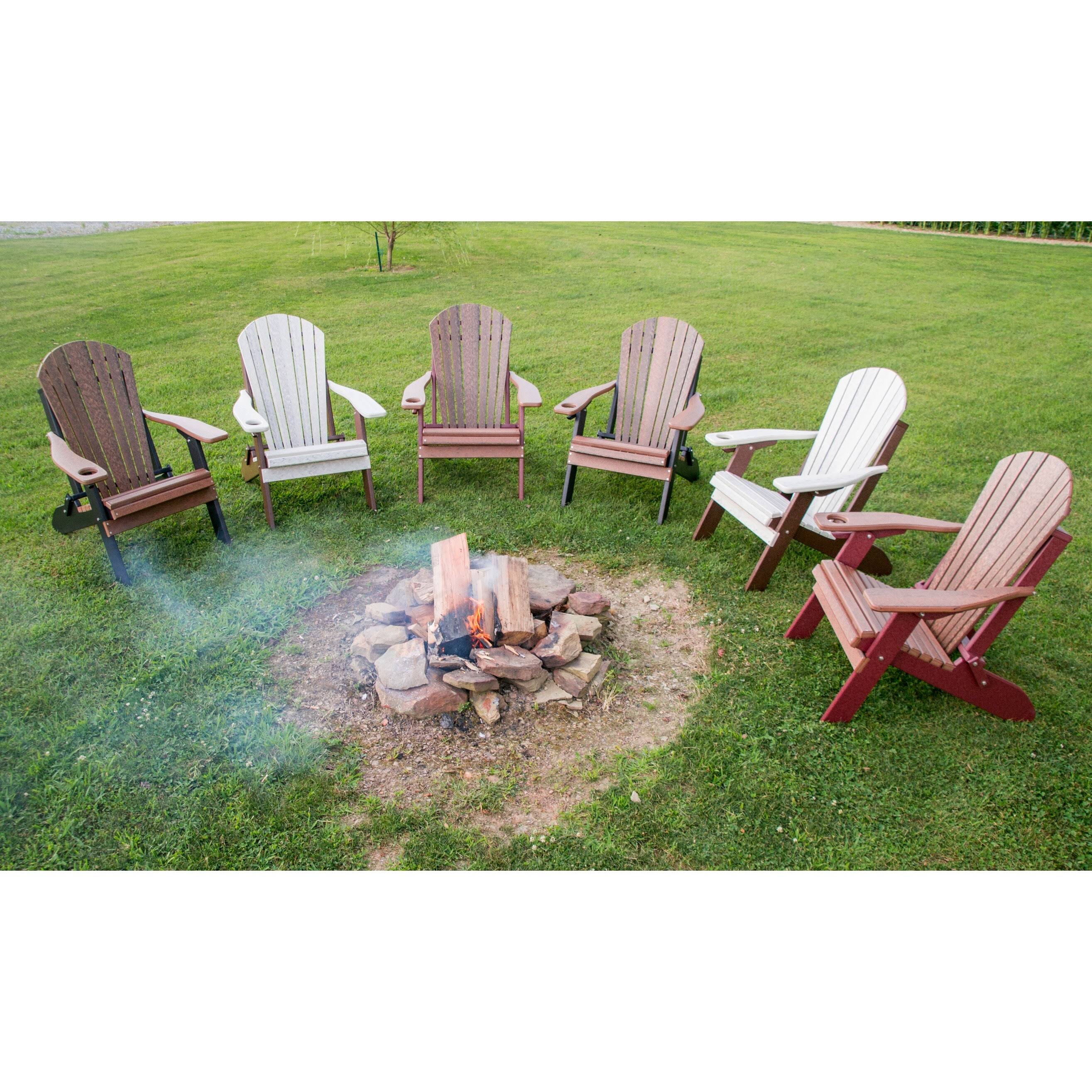 Folding Adirondack Chair - Eagle Collection - Cedar/Brown