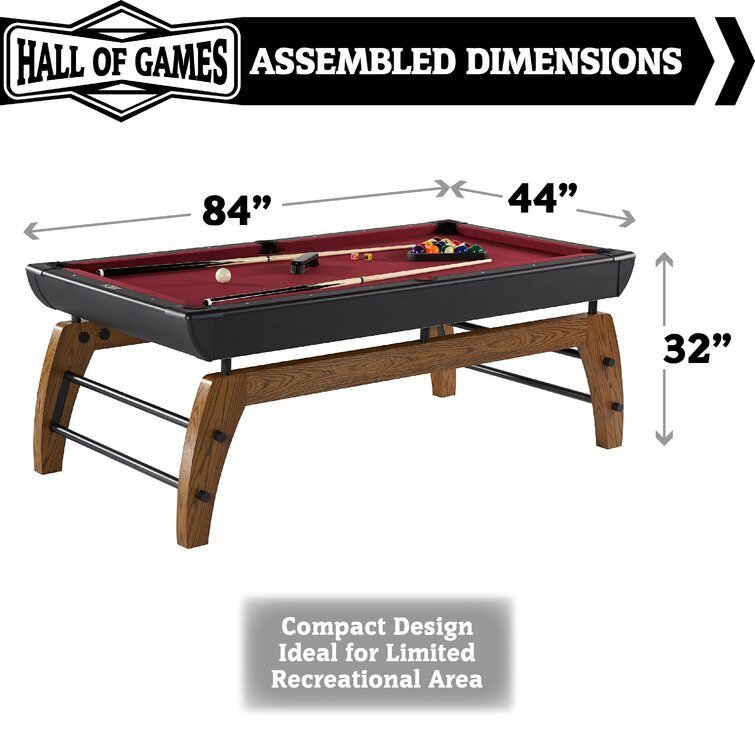 HALL OF GAMES EDGEWOOD 7' POOL TABLE