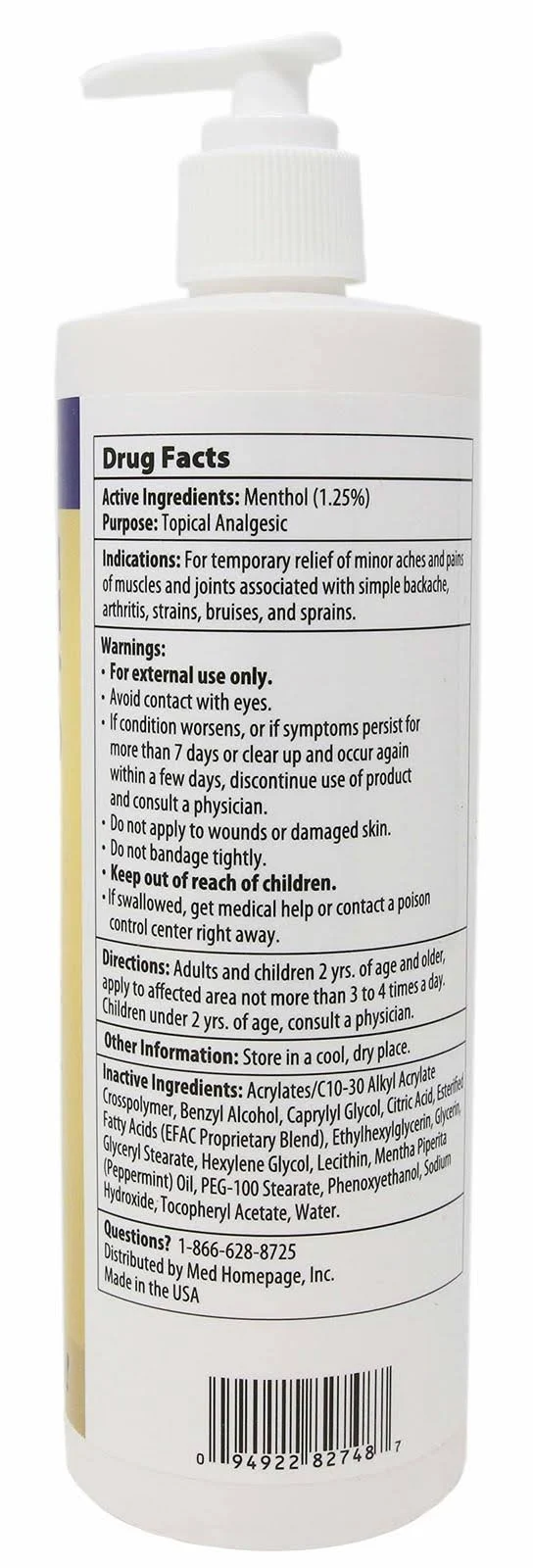 EFAC Pain Relieving Cream 16 oz !