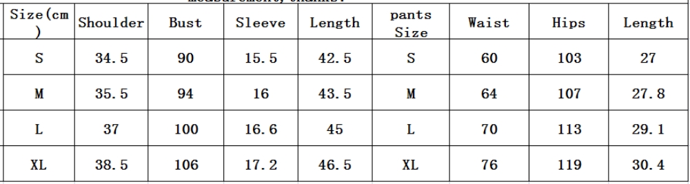 Women Summer Print Two Piece Shorts Pajama Set