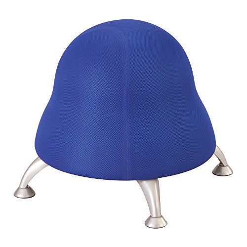 Safco Polyester Mesh Runtz Ball Chair,  powder-coated legs- Blue