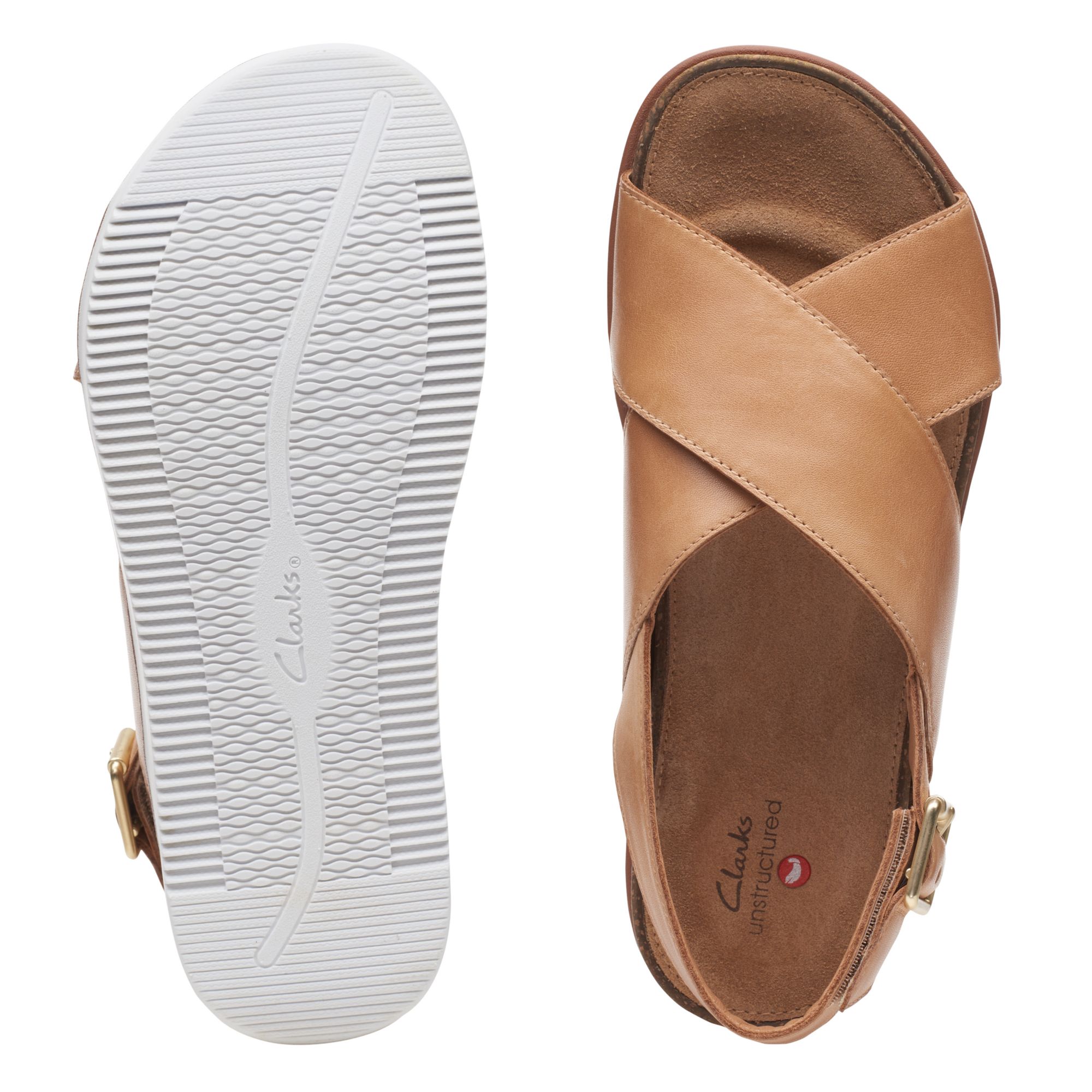 Women Sandals Elayne Cross Sand Leather