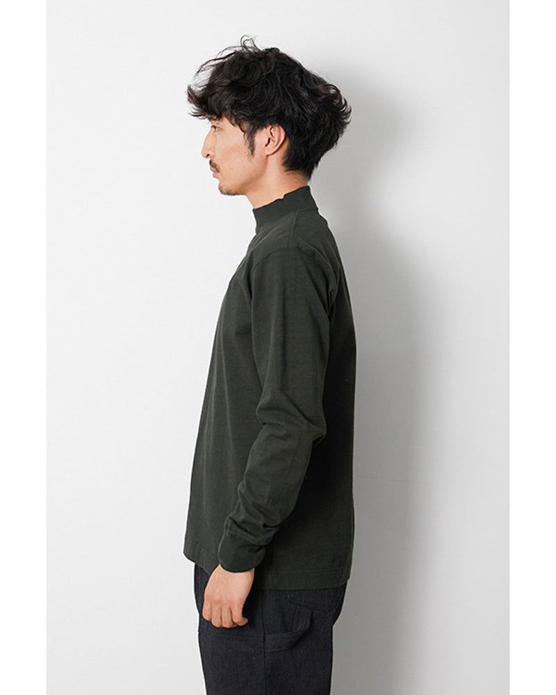 Heavy Cotton Garment Dyed Long Sleeve Mockneck