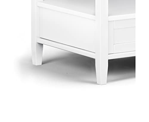 SIMPLIHOME Solid WOOD 48 inch Wide Rectangle Transitional Coffee Table