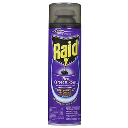 2pk-raid 16 oz Flea Killer Plus Carpet Room Spray Kills on Contact