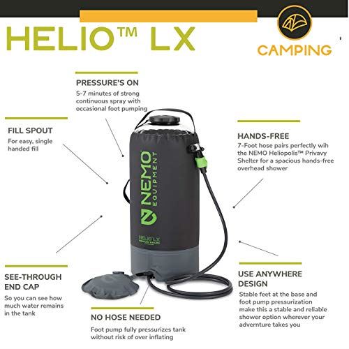 Nemo Helio LX Pressure Shower (Black/Apple Green) 2020