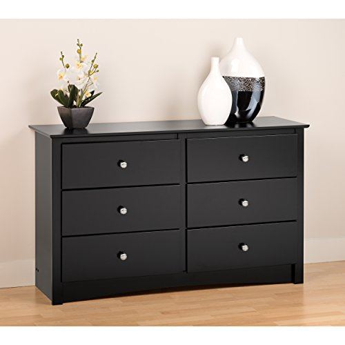 PREPAC Black Sonoma ChildrenaTMs 6 Drawer Dresser