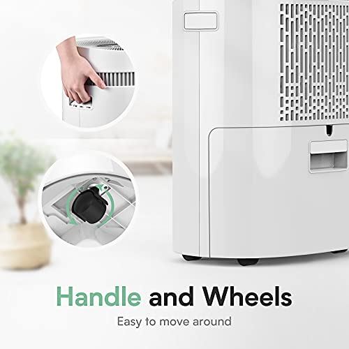 50 Pints 3000Sq. Ft Dehumidifiers with WiFi APP Remote Control & Universal Wheels
