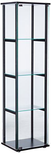 4-Shelf Glass Curio Cabinet