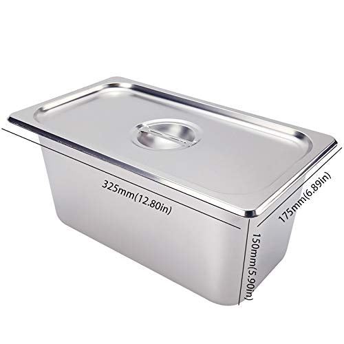 Commercial Food Warmer,3-Pan Electric Bain Marie,110V Stainless Steel
