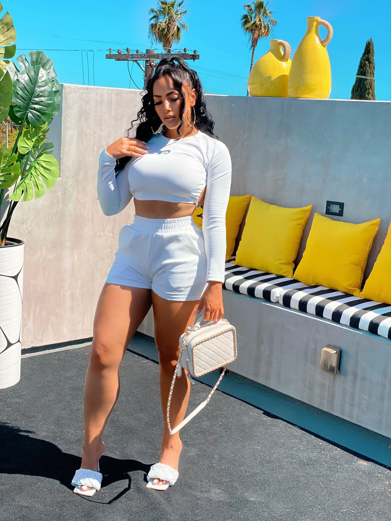 Hollow back drawstring tie suit BN166