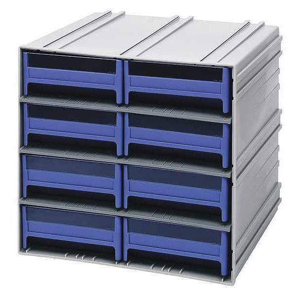 Quantum Storage QIC-83BL Cabinet, 8 Drawers, 11.38x11.75x11 in, Blue