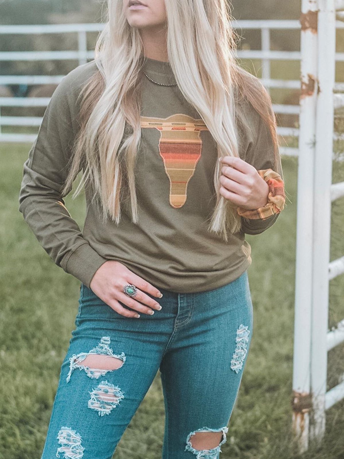 Jersey Turtleneck Long Sleeve Sweatshirt