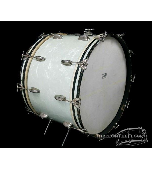 1950s Slingerland Radio King Bass Drum ‘Marine Pearl’ Vintage : 14′′ x 22′′