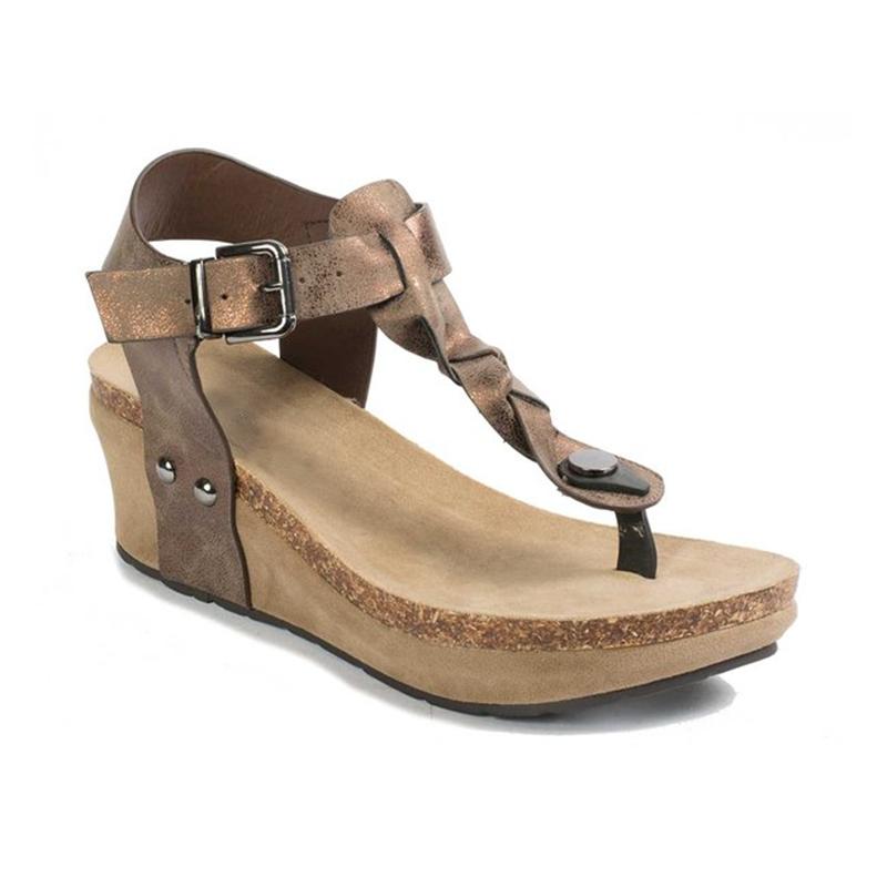 Women Large Size Adjustable Buckle Wedge Casual Sandals