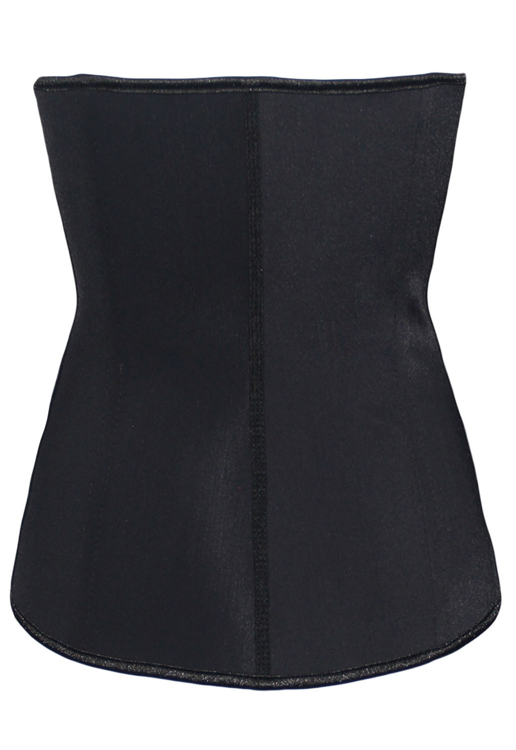 Black 4 Steel Bone Support Trilayer Rubber Waist Cincher