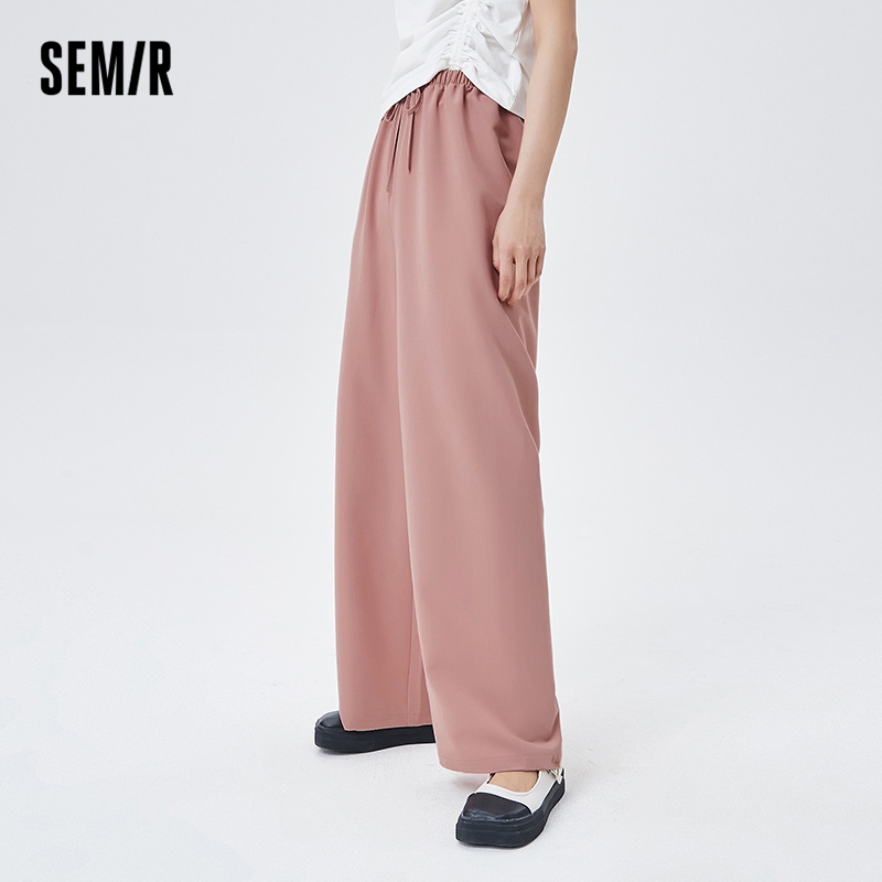 two duo SEMIR Casual Trousers Women'S Loose Straight-Leg Pants Drape 2021 Summer New Style Thin Trend Khaki Casual Pants
