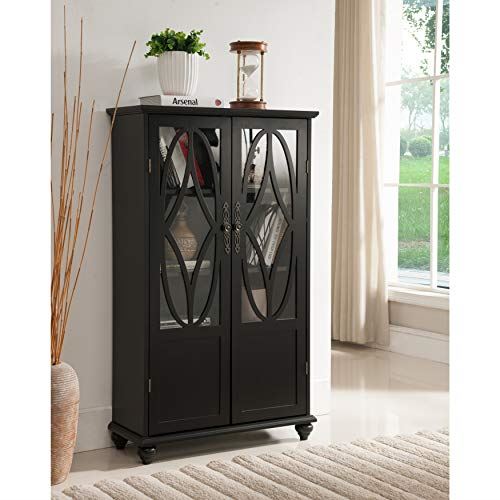 K and B Furniture Co Inc Wood Curio Cabinet