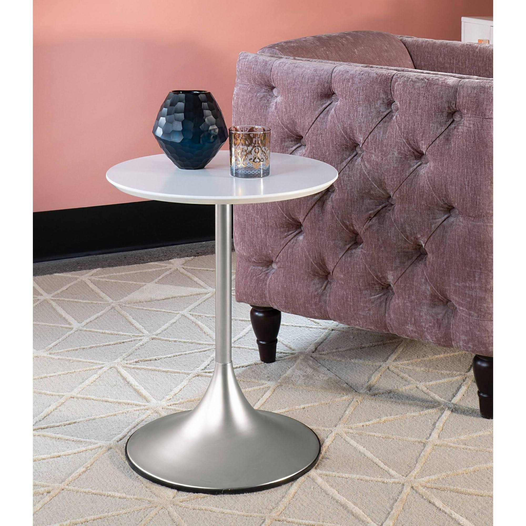 Flower Side Table White - Osp Home Furnishings