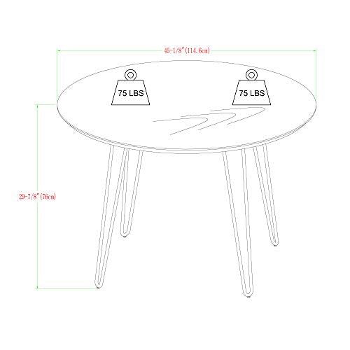 Dining Table Dining Room Kitchen Table Set Dining Chairs Set, 46 Inch, Walnut