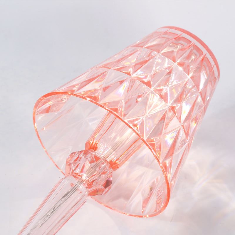 Crystal Table Lamp Diamond Acrylic LED USB Dimmable Bedroom Bedside Light Desk Night Lamp