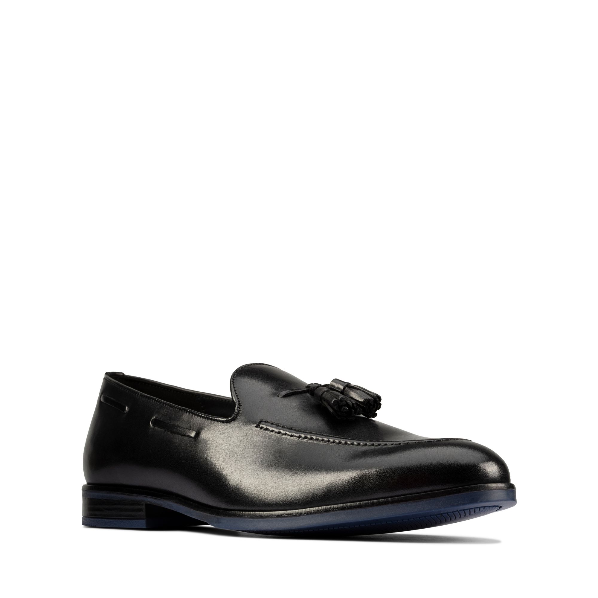 Men Oswick Plain Black Leather