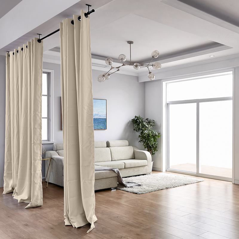 Hanging Rod Room Divider Curtain Kit for Any Space