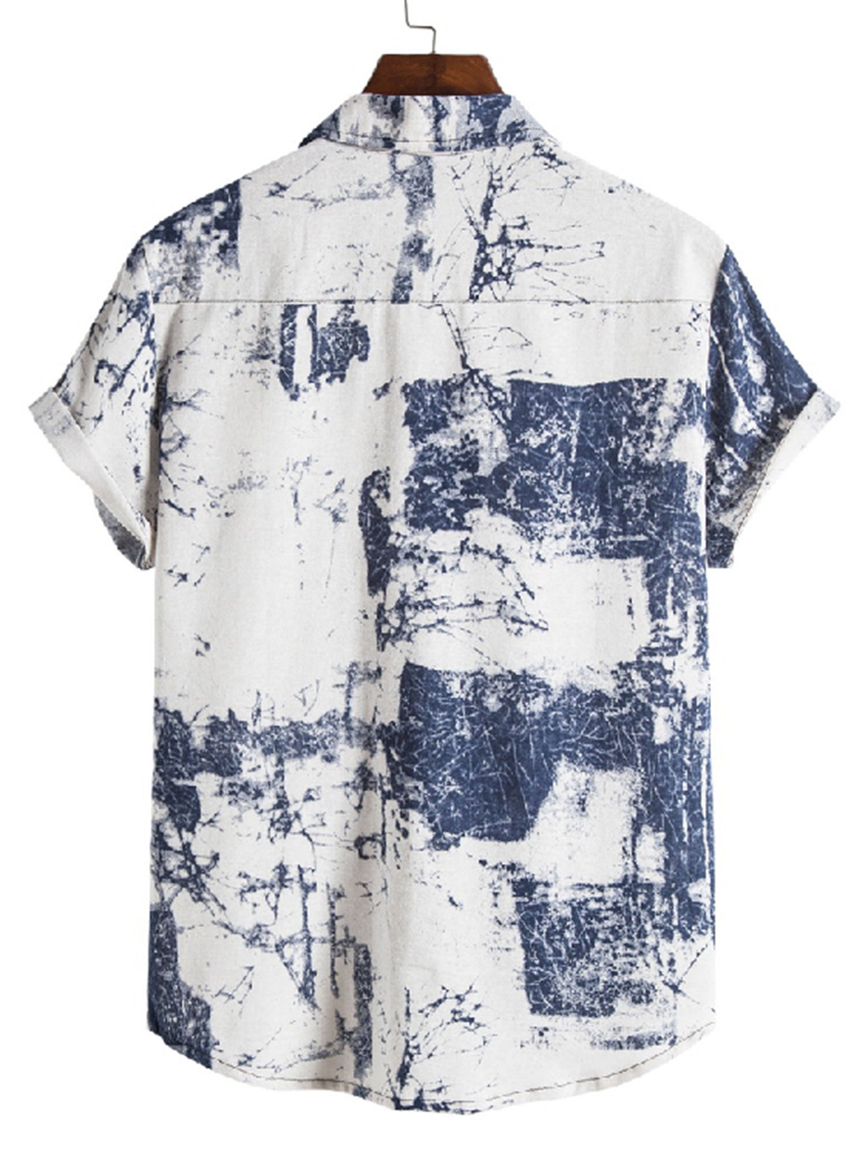 Men's Graffiti Graphic Front Pocket Shirt