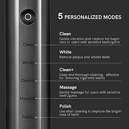 Brush Heads with Dupont Bristles, 1 Travel Case, 1 Dental Floss, 2 Minute Timer