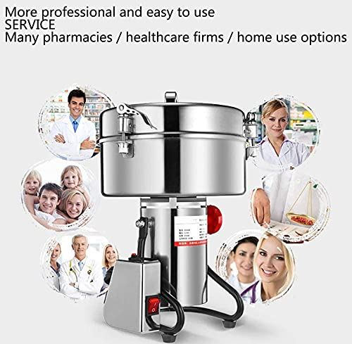 Stainless Steel Grain Grinder Mill 2500W Powder Machine Flour Mill Grinder