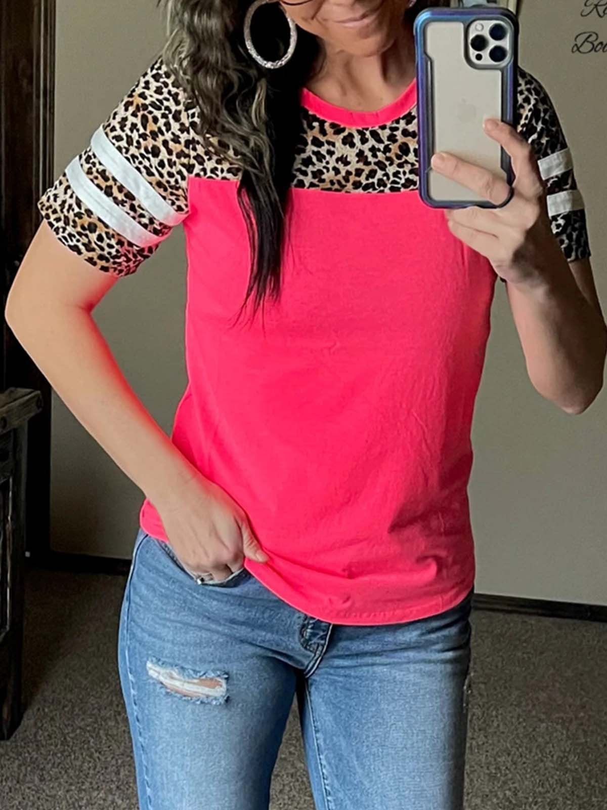 Vintage Crew Neck Short Sleeve Shirts & Tops