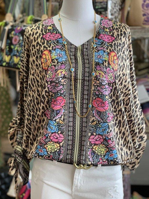 Casual V Neck 3/4 Sleeve Shirts & Tops