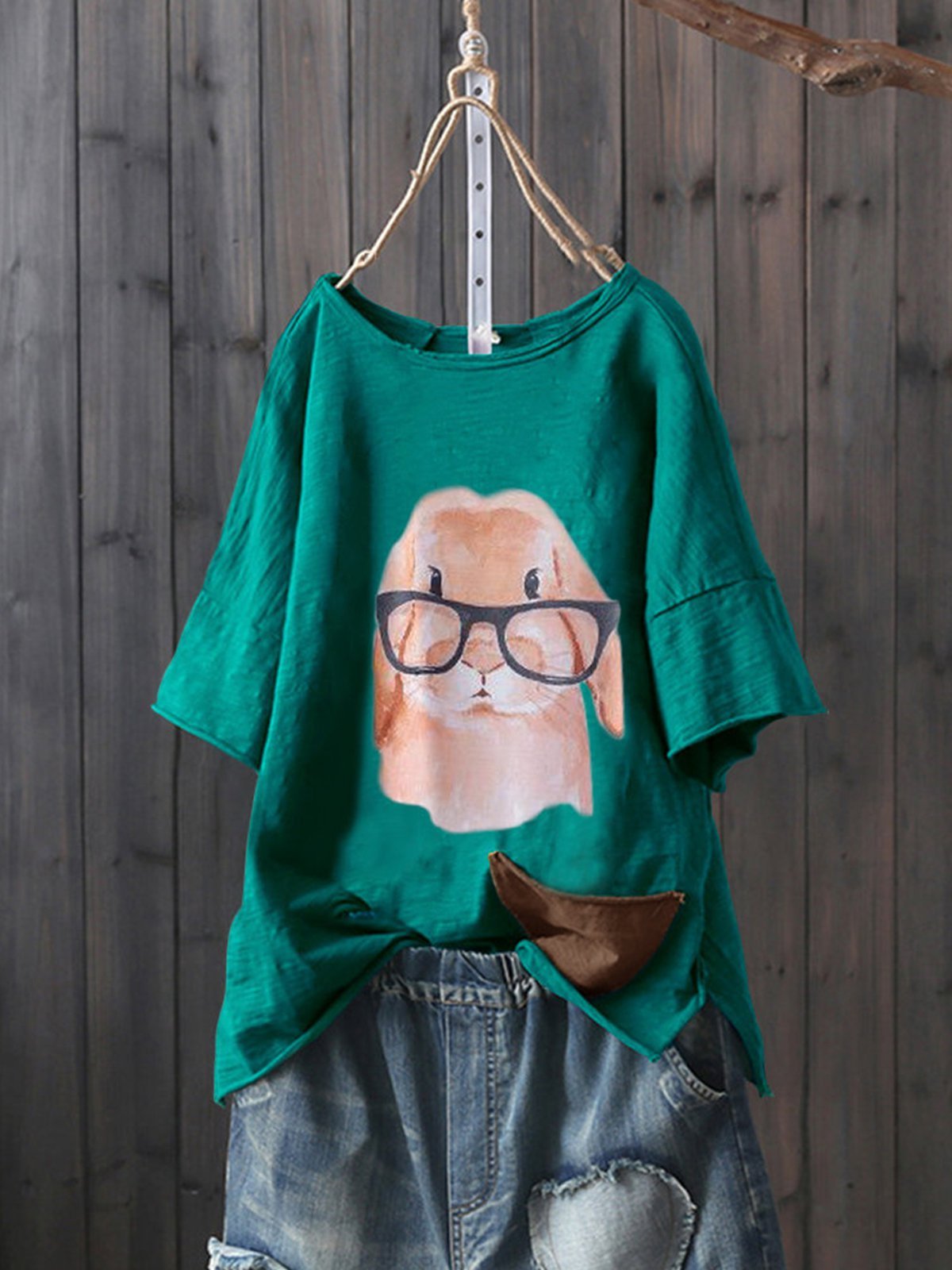 Casual Short Sleeve Round Neck Plus Size Tops